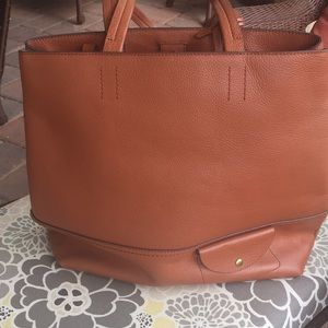 J Crew All Day Tote in chestnut brown